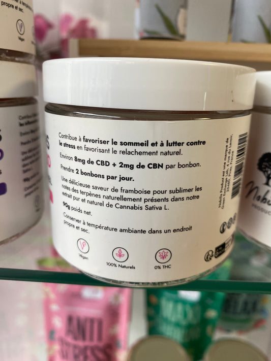 Bonbon cbn cbd stress sommeil