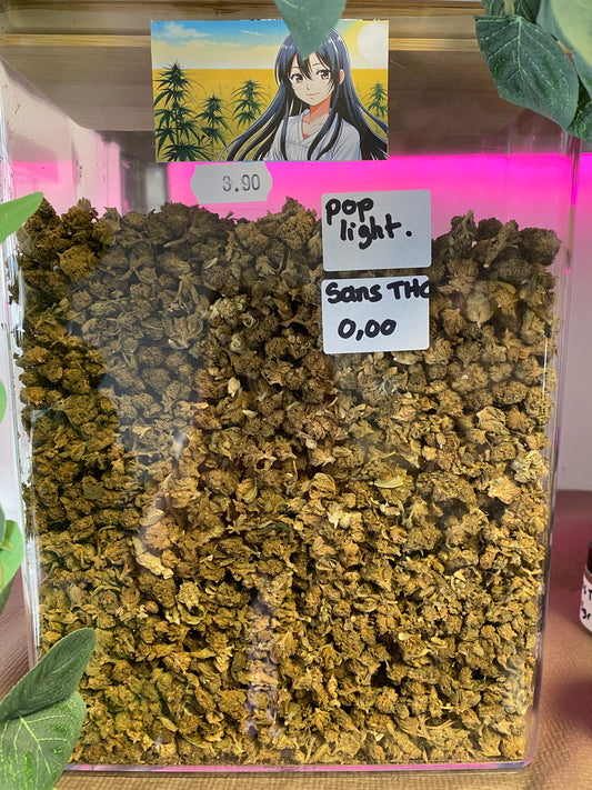 Fleurs pop light suisse 0,0000 Thc